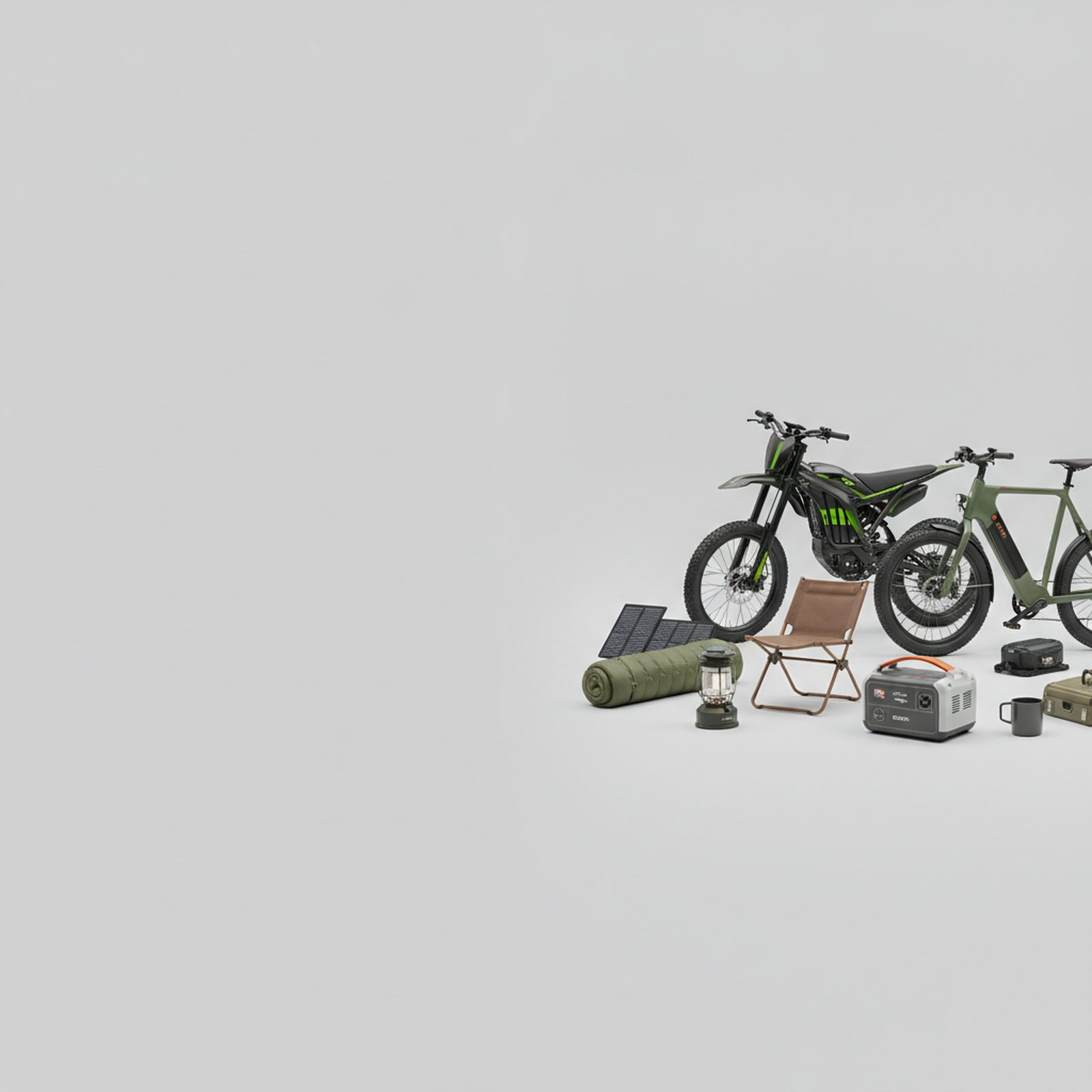 Electric dirt bikes, e-bikes, generators and outdoor gear compared